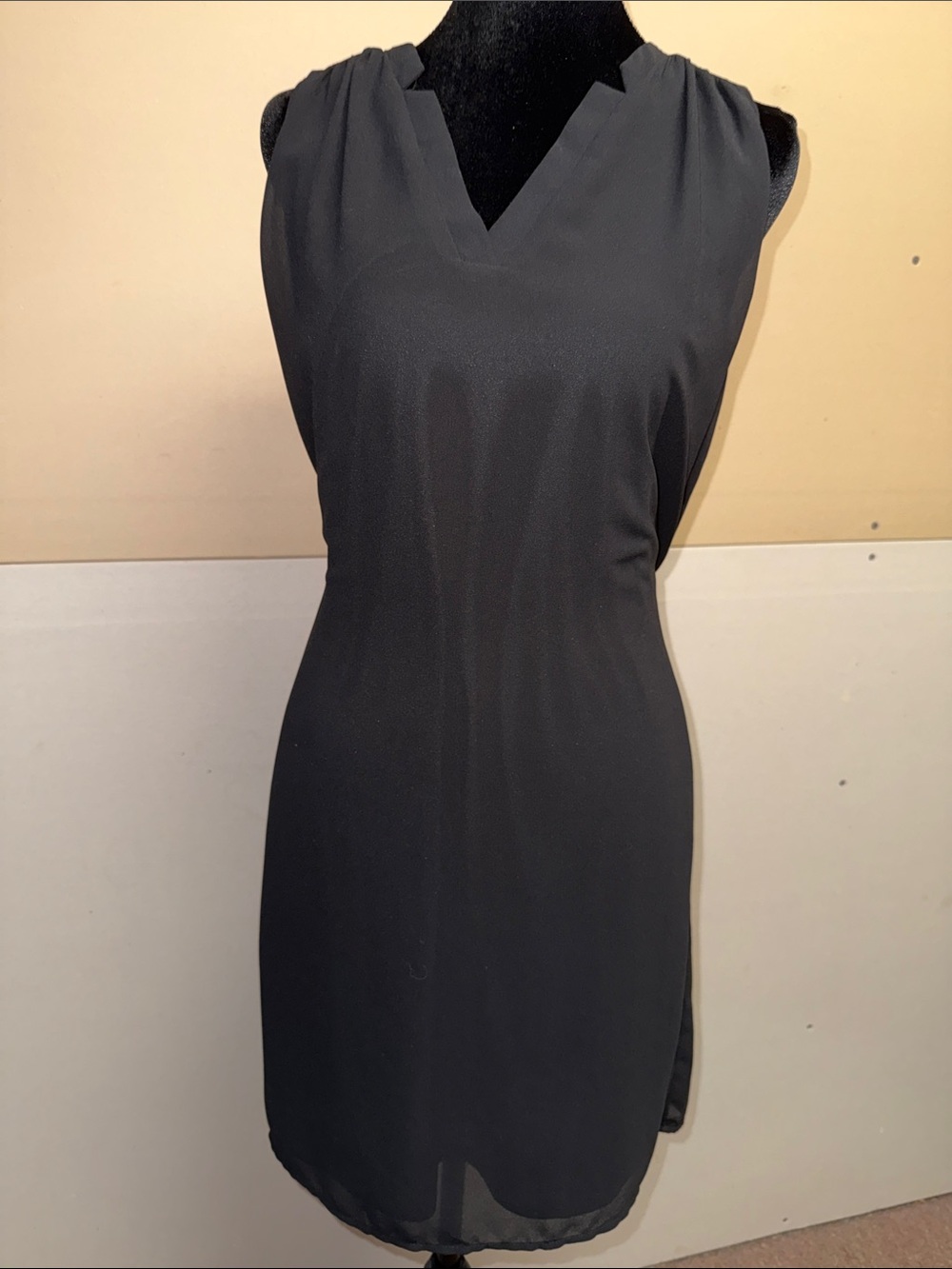 Charming Charlie’s Classic Black V-Neck Sleeveless Dress